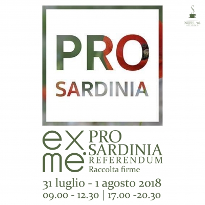 Il comitato Pro Sardinia Referendum vi aspetta in piazza Mameli.