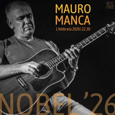 I grandi cantautori fanno tappa al Nobel &#039;26 attraverso la voce e la chitarra di Mauro Manca.